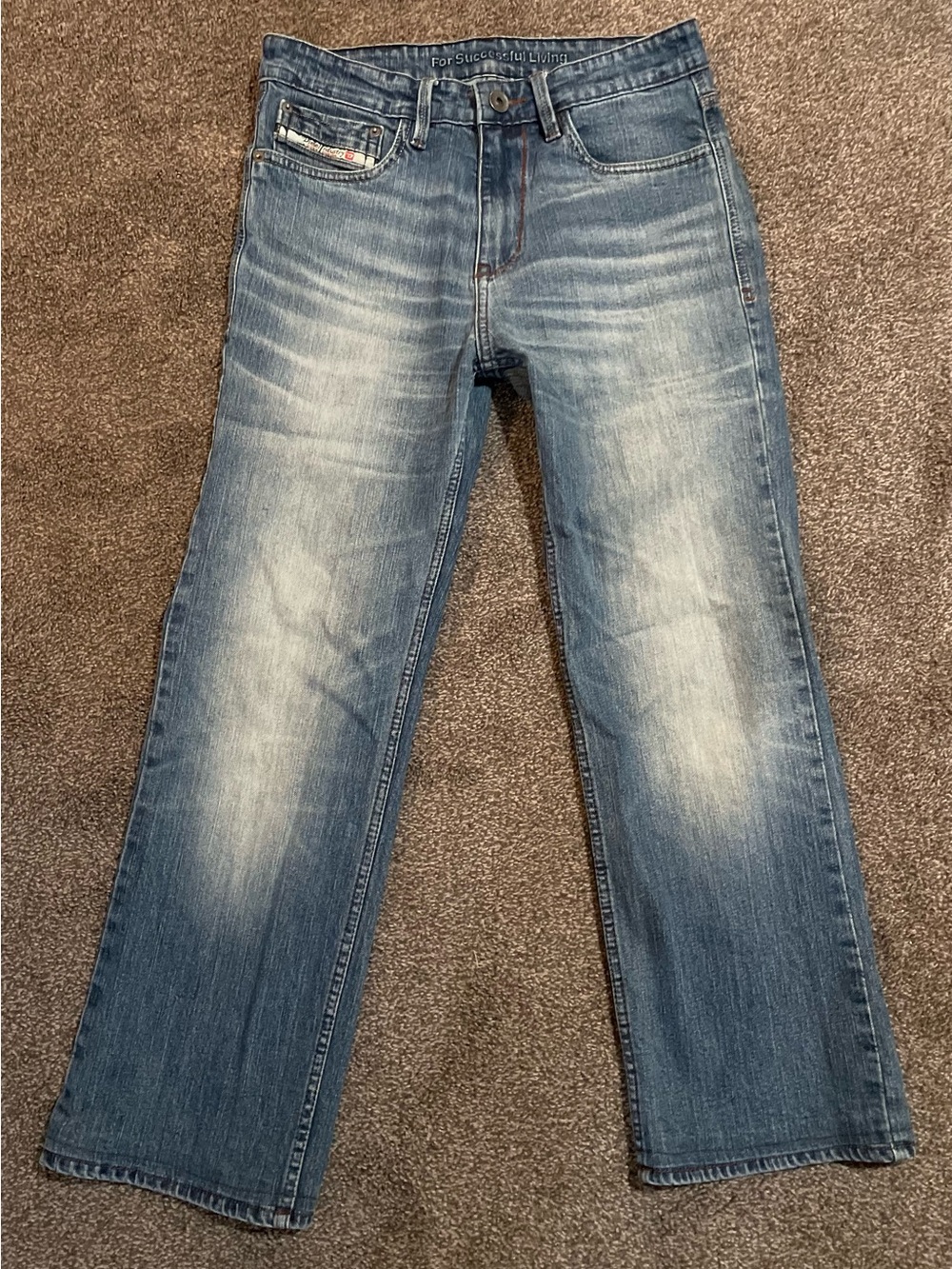 Diesel Light Blue Straight-Leg Men’s Jeans (Made in Italy)